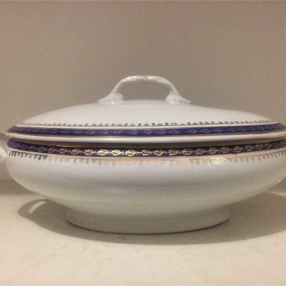 Vintage rare porcelain tureen Baranovsky porcelain factory 50-60s. USSR